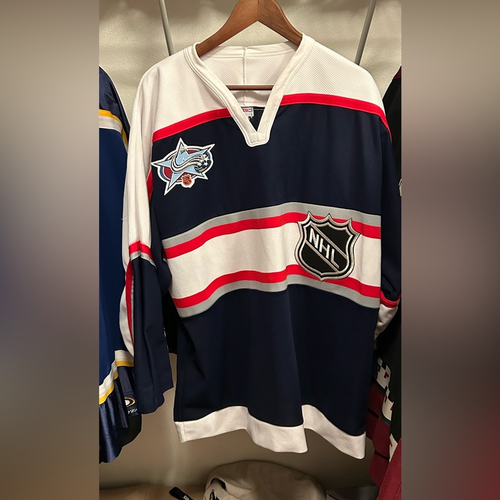 2001 NHL All Star Game Team North America Colorado Large L Vintage Hockey Jersey